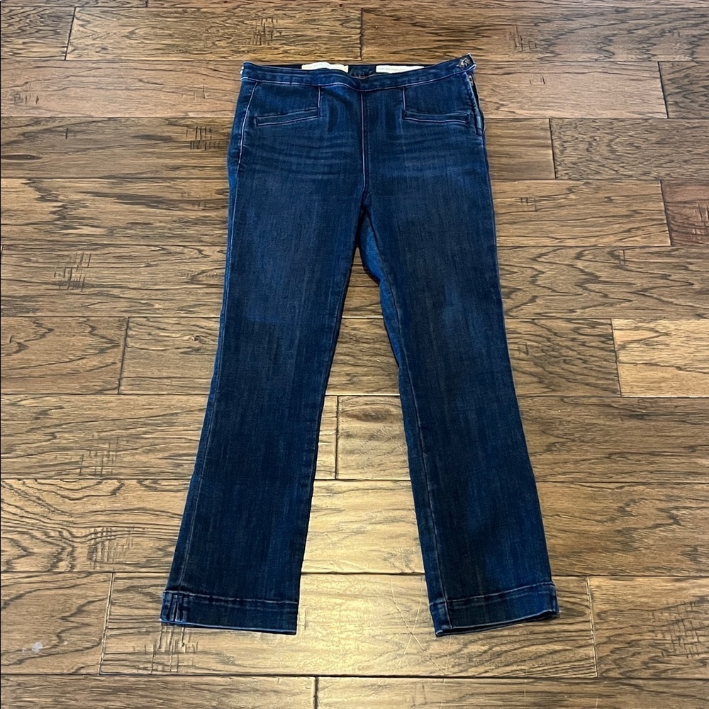 Pilcro and the Letterpress Anthropologie High Rise Denim Legging Pull On Size 28